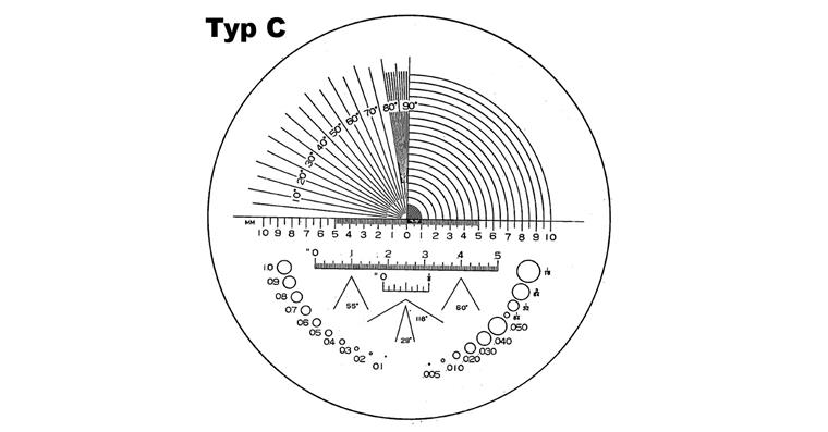 Scale type C for scale magnifiers cat. no. 39242 101-102