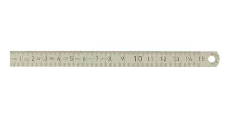 Flexible scale division 1/2 and 1/1 mm EG acc. II rust-proof L=300 mm