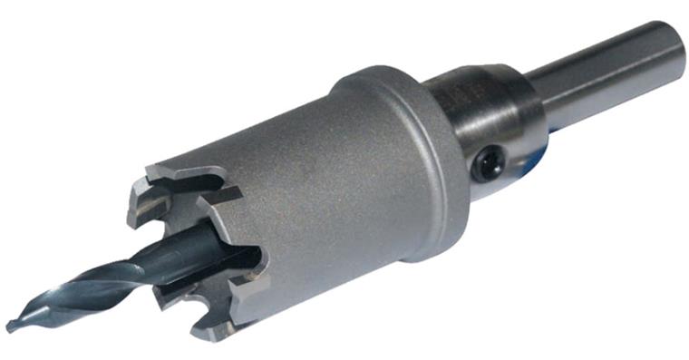 Carbide hole saw with shank long design dia. 40 mm