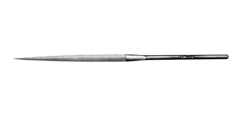 Precision needle file, half-round, length 140 mm cut 2