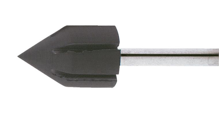 Schleifkappenträger Walzenspitzkegel ØxKopfhöhe 10x15 mm Schaft-Ø 3 mm
