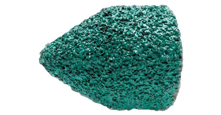 Abrasive cap NKS green conical end grain 80 dia. x head height 10x15 mm