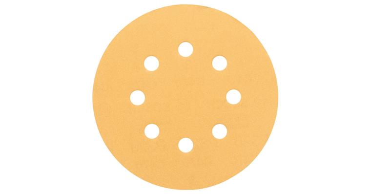 Sandpaper f. rand. orb. sander dia. 125 mm G60 hk-a.-lp cover. 8 holes pk=50 pcs