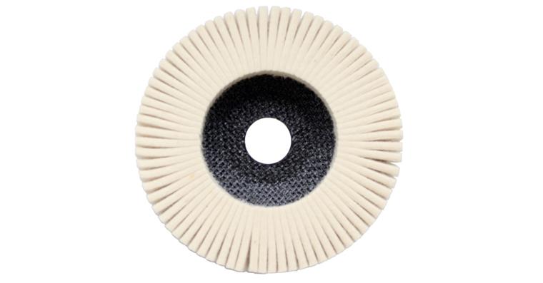 Polishing serrated lock washer felt diameter 125 mm medium, reduced backing pad