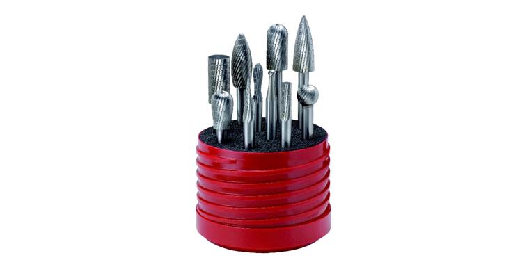 HSS-Frässtift-Satz zyl. Schaft-Ø 6 mm Zahnung 3 10-tlg.