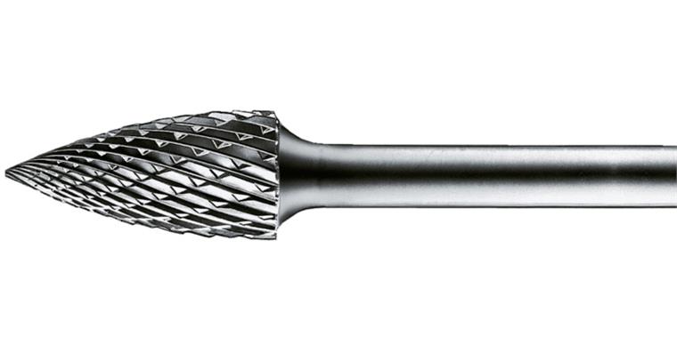 TC bur ogival (SPG), shank dia. 3 mm, serration 4, head dia.xlength 3x13