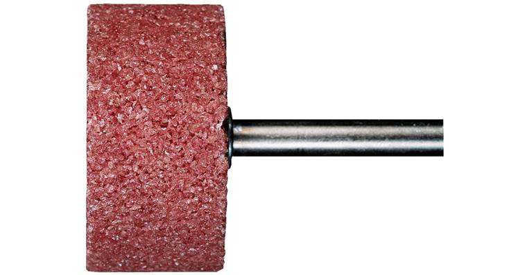 Schleifstift Zylinder Edelkorund rosa Ø 4 x 8 mm Schaft-Ø 6 mm Korn 100
