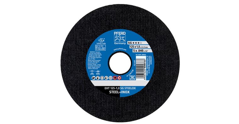Free-hand cutting disc straight power line SG STEELOX grain 60 115x1.0 mm
