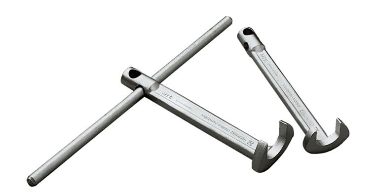 Klauenschlüssel abgewinkelt V31CrV3-Stahl SW 17 mm