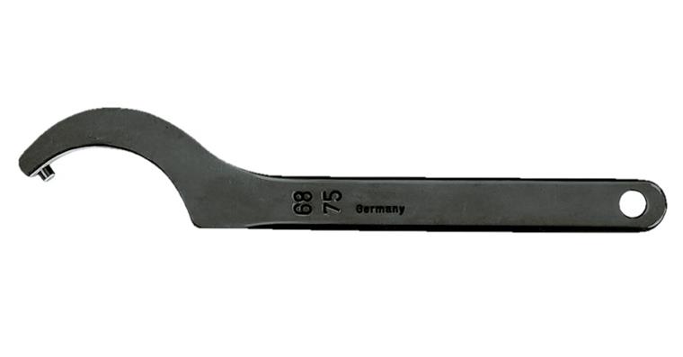 Hook wrench DIN 1810 B with pin special steel for nuts dia. 58-62 mm