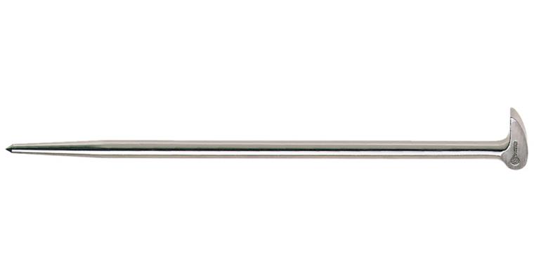 Pry bar chrome-plated chromium-vanadium steel length 400 mm with hook end
