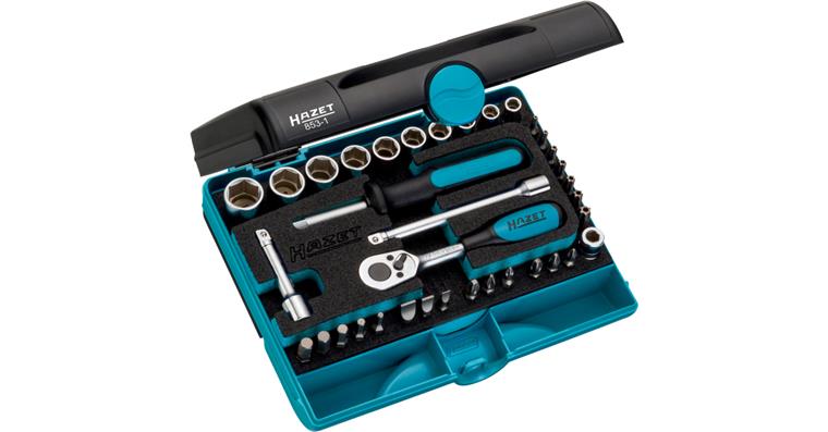 6kant-Steckschlüssel-Satz 1/4 Zoll 36teilig SW 5,5-14mm+Bits in SmartCase