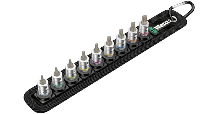 1/4 inch TX® screwdriver bit set short 9 pieces with holding function