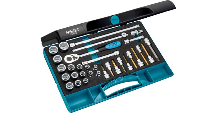 3/8 Zoll 6kant Kombi-Steckschlüssel-Satz 32teilig SW 6-22mm im Smart Case