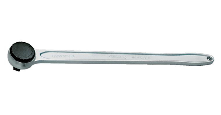 3/4 Zoll Drehkopf-Umschaltknarre DIN 3122 V31CrV3-Stahl Länge 510 mm