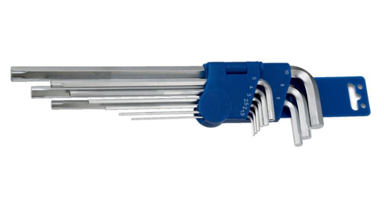 6kant-Stiftschlüssel-Satz 9teilig SW 1,5 - 10 mm für besch.Schrauben