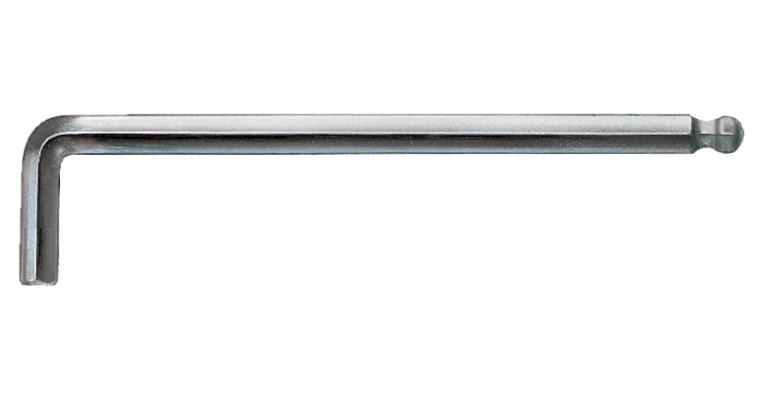 Long hexagon ball head pin wrench nickel-plated Hex-Plus AF 10 mm