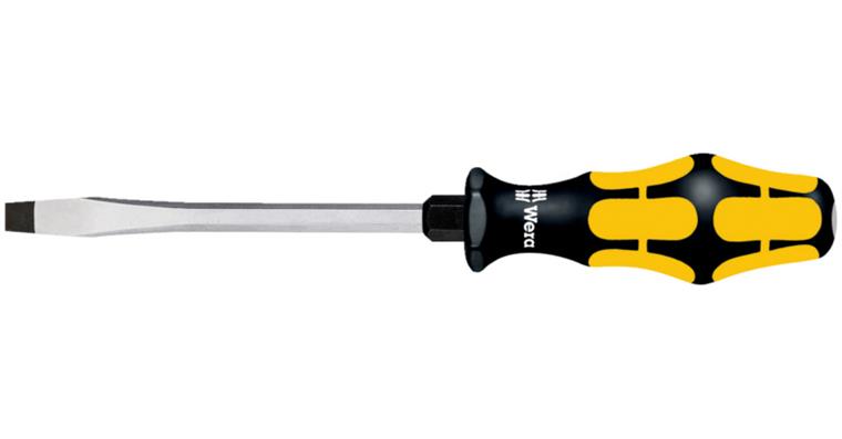 Workshop slotted screwdriver screw chisel hexagon shoulder 0.8x4.5x90 mm