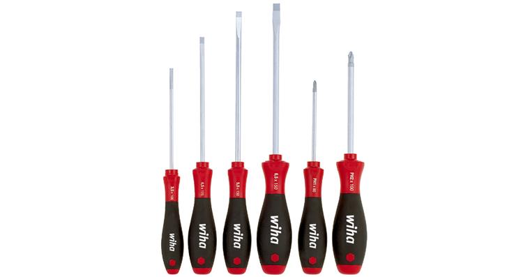 Screwdriver set 6 pcs SoftFinish handle slotted 3.5-6.5mm/Phillips PH1+2