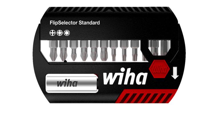 Standard bits FlipSelector PH+PZ+TX® 13 pieces in plastic box