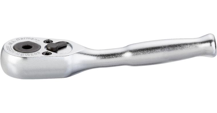 1052914102 Bit-Umschaltknarre 1/4 Zoll Länge 89 mm kurze Bauform abgewinkelt 15° Vollstahl