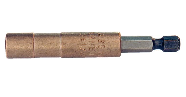 1/4Z Universal-Bithalter E 6,3 Berylliumhülse Sprengring Dauermagnet Länge 75mm