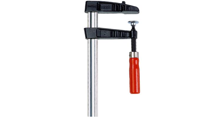 Screw clamp malleable iron w. slip prot., clamp. width x overhang 2500x120 mm