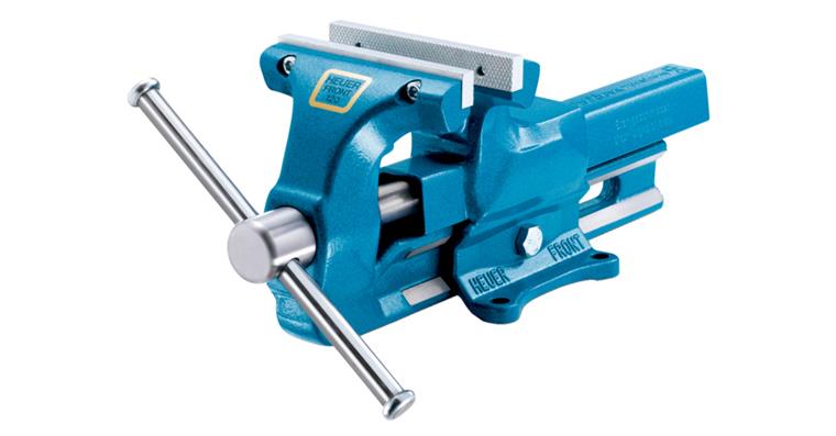 HEUER parallel vice 120 mm interchangeable jaws, blue