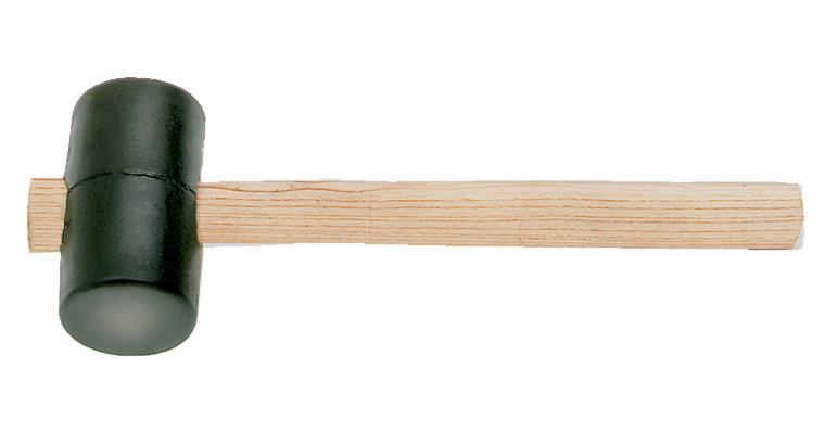 Composite rubber hammer, ash handle approx. 95 Shore, size 1 dia. 50 mm