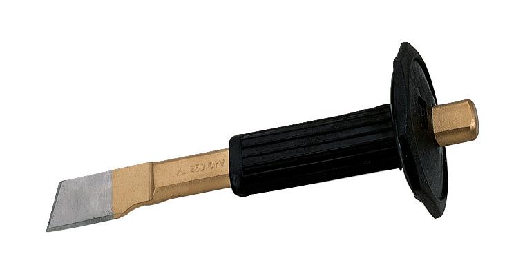 Electricians’ slotted chisel with hand guard CV air-hardening steel 34x250 mm