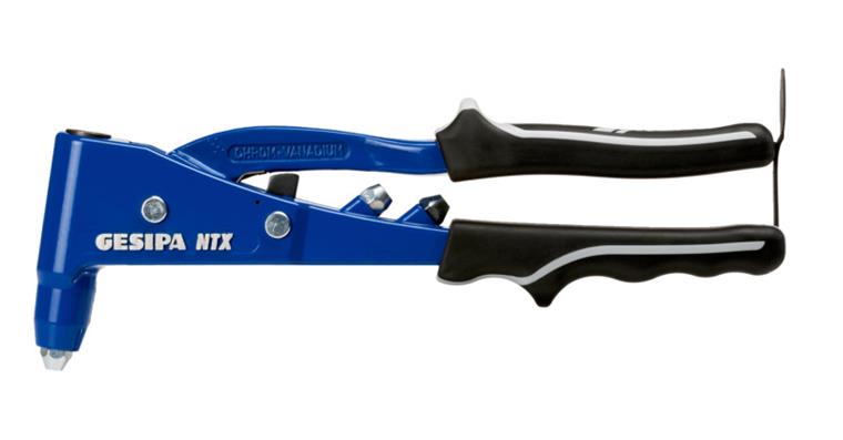 Manual riveting tool NTX for rivet dia. 3.2-5.0 mm length 260 mm
