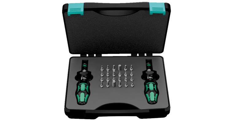 Torque screwdriver set 26 pieces 2 screwdrivers (0.3-1.2 and 1.2-3.0 Nm) 24 bits