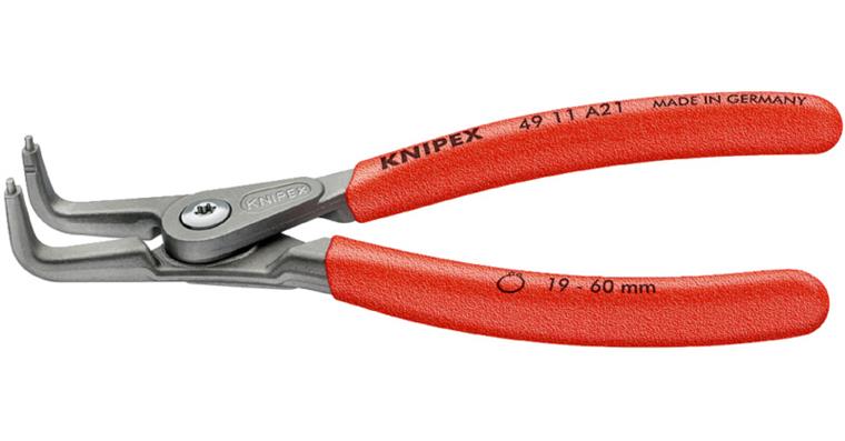 KNIPEX circlip pliers A21 165 mm with inset tips for outer rings