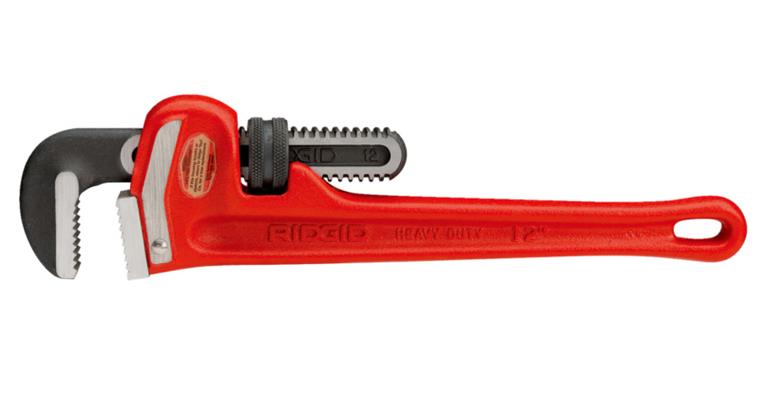 RIDGID cast iron one-handed pipe wrench, 2