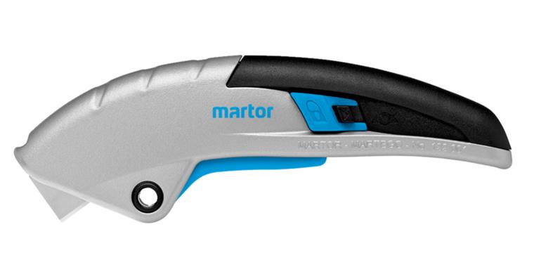 Safety double lock knife SECUPRO MARTEGO with 1 blade right-handed/left-handed