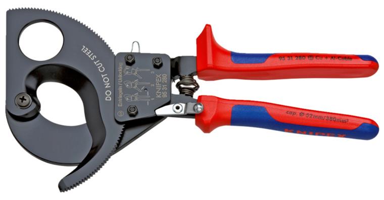 Kabelschneider 2-Gang-Automatik Schneidleistung Ø 52/380 mm/mm2 Länge 280 mm