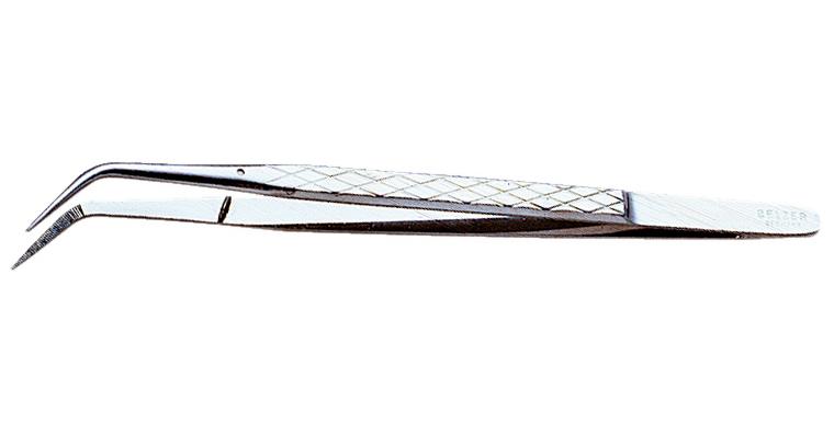 Präzisions-Pinzette College Modell gezahnt vernickelt Länge 150 mm