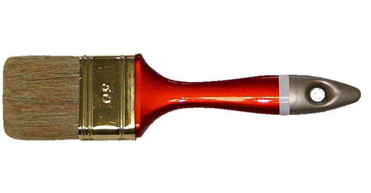Flat brush straight with short handle pure bristle width/length 50/45 mm