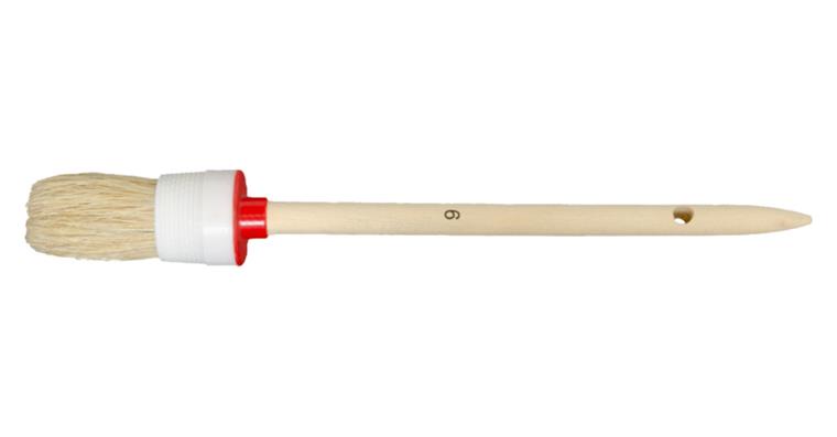 Universal round paint brush non-metal ferrule pure bristles dia./length 35/73 mm