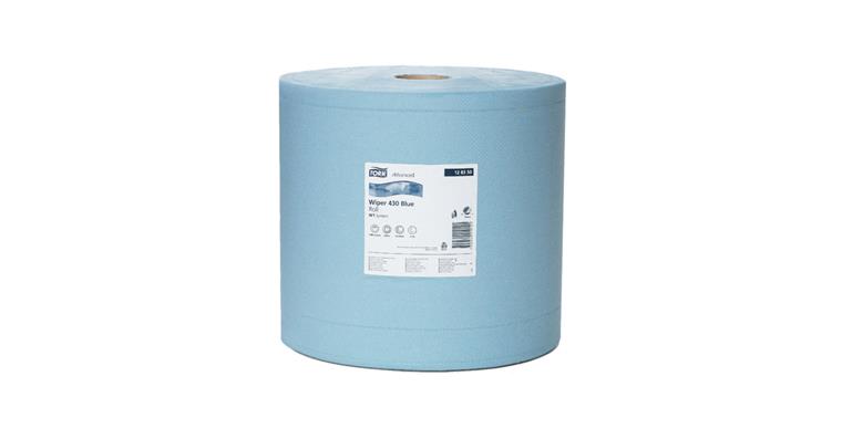 Multiclean cleaning cloth roll 1000 pcs 34x37 cm 2 ply blue perforated absorbent