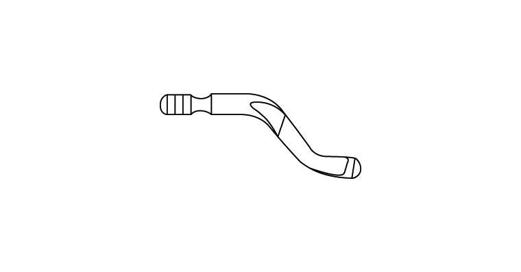 Replacement blade B shank dia. 2.6 mm shape B10 plus for stainless steel