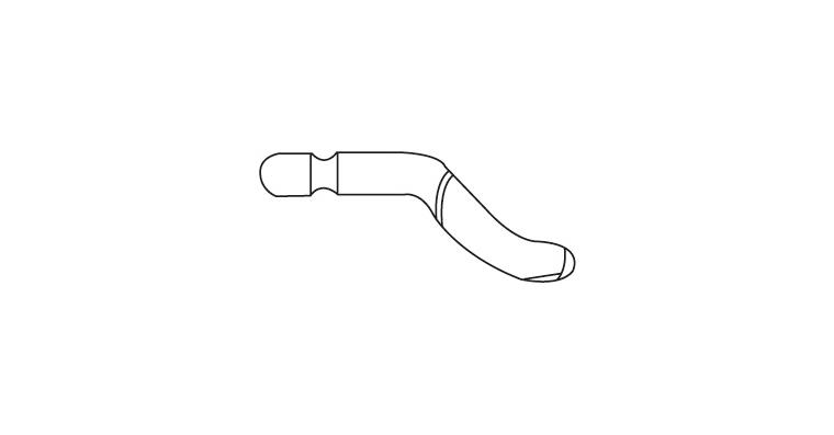 Replacement blade B, shank dia. 2.6 mm, shape B20 HSS for brass and cast iron
