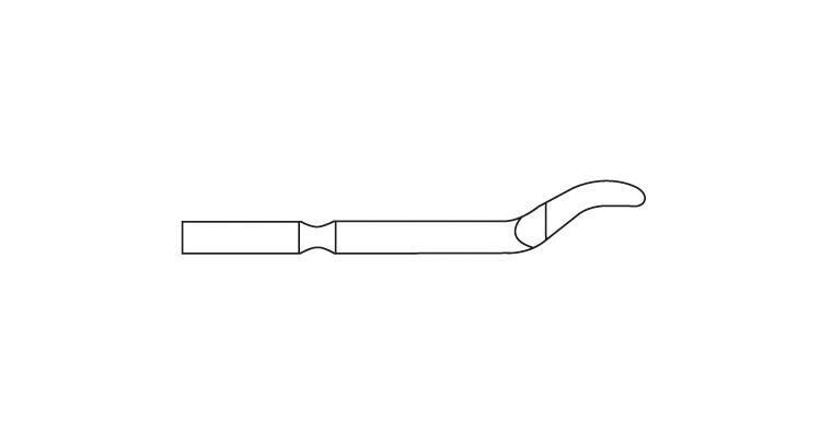 1073420108 Replace. blade E, shank dia. 3.2 mm, E101L thin cutt. edge f. stl., alu., plast.