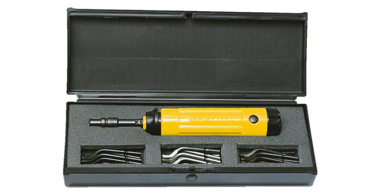 Deburring tool set E with universal handle EL1000 35 pieces in box