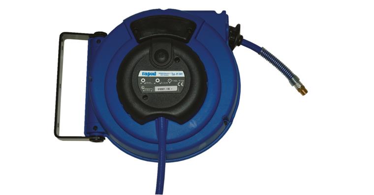 Automatic hose reel length 10 m, internal dia. 10 mm max. 10 bar