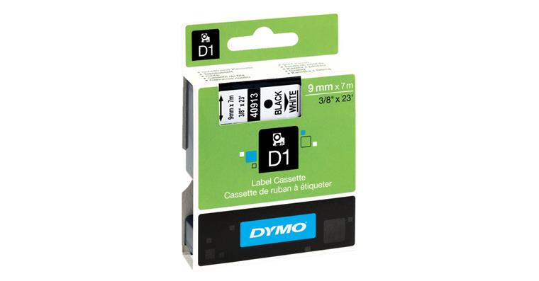 Schriftband-Kassette für Dymo Bandläne 7 m Bandbreite 9 mm schwarz/gelb