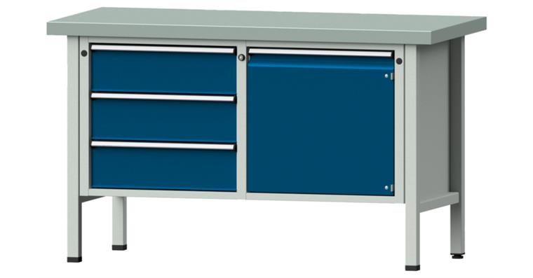 Kastenwerkbank 106 V Universal-Platte Höhe 900 mm Breite 1500 mm RAL 5010