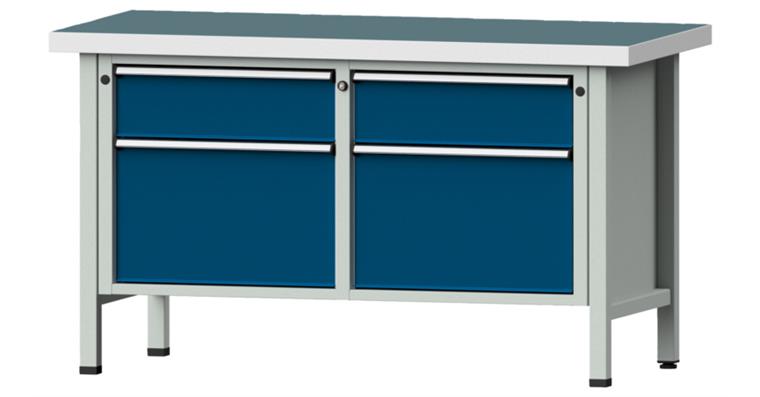 Kastenwerkbank 205 V Universal-Platte Höhe 850 mm Breite 1500 mm RAL 7035/5010