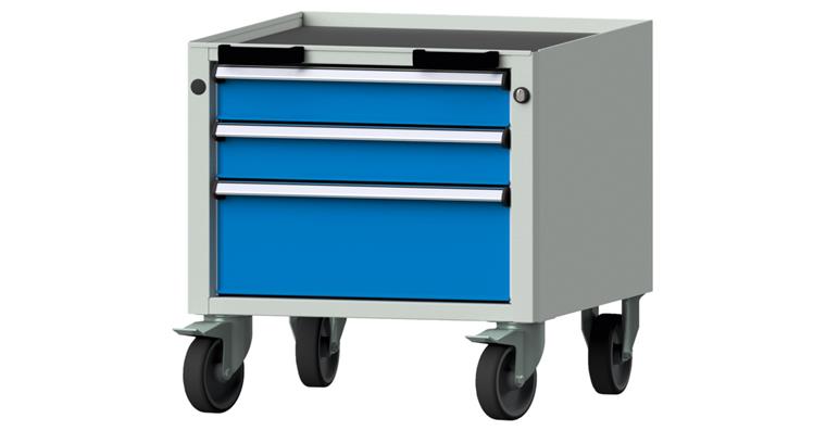 Rolling container model 17 V WxDxH 570x615x575 mm RAL 7035/5012
