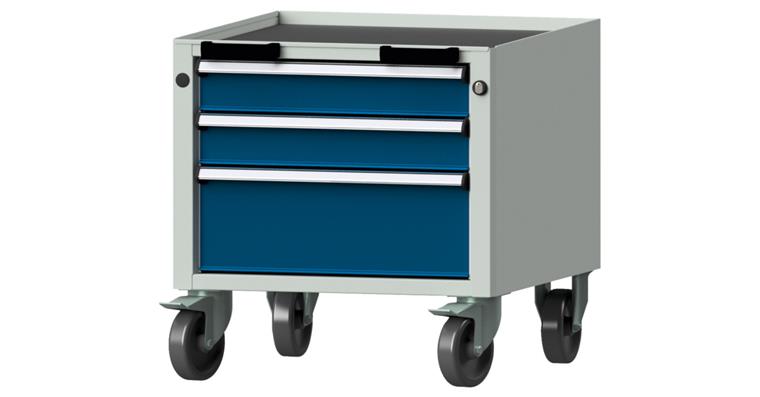 Rollcontainer Modell 17 V BxTxH 570x615x575 mm RAL 7035/5010